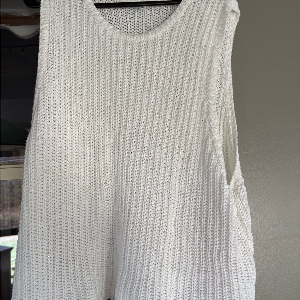 Old Navy White Knit Tank Top
